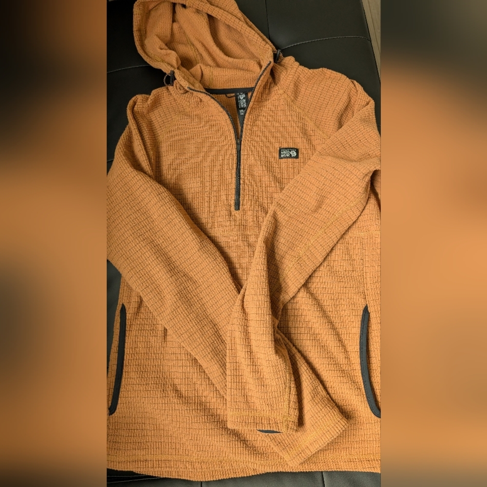 Mountain Hardwear Summit Grid Half Zip Hoodie Sweatshirt - Men's Medium